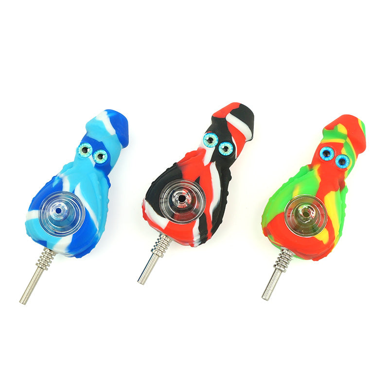 Octopus Silicone Nectar Collector Pipe - PuffingBird CA