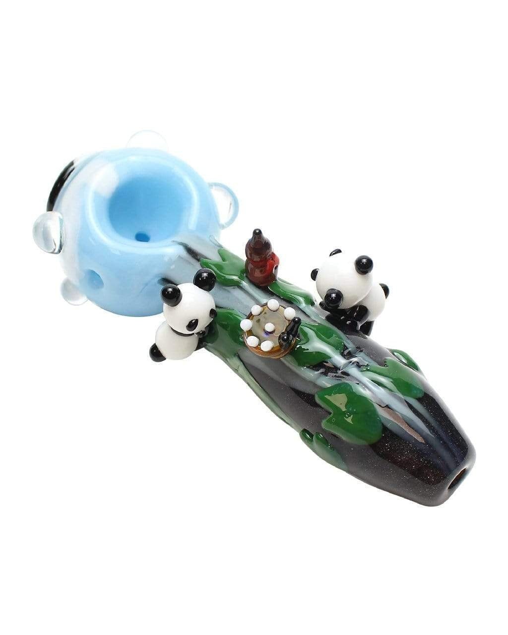 Empire Glassworks Small Climbing Pandas Spoon Pipe - PuffingBird CA
