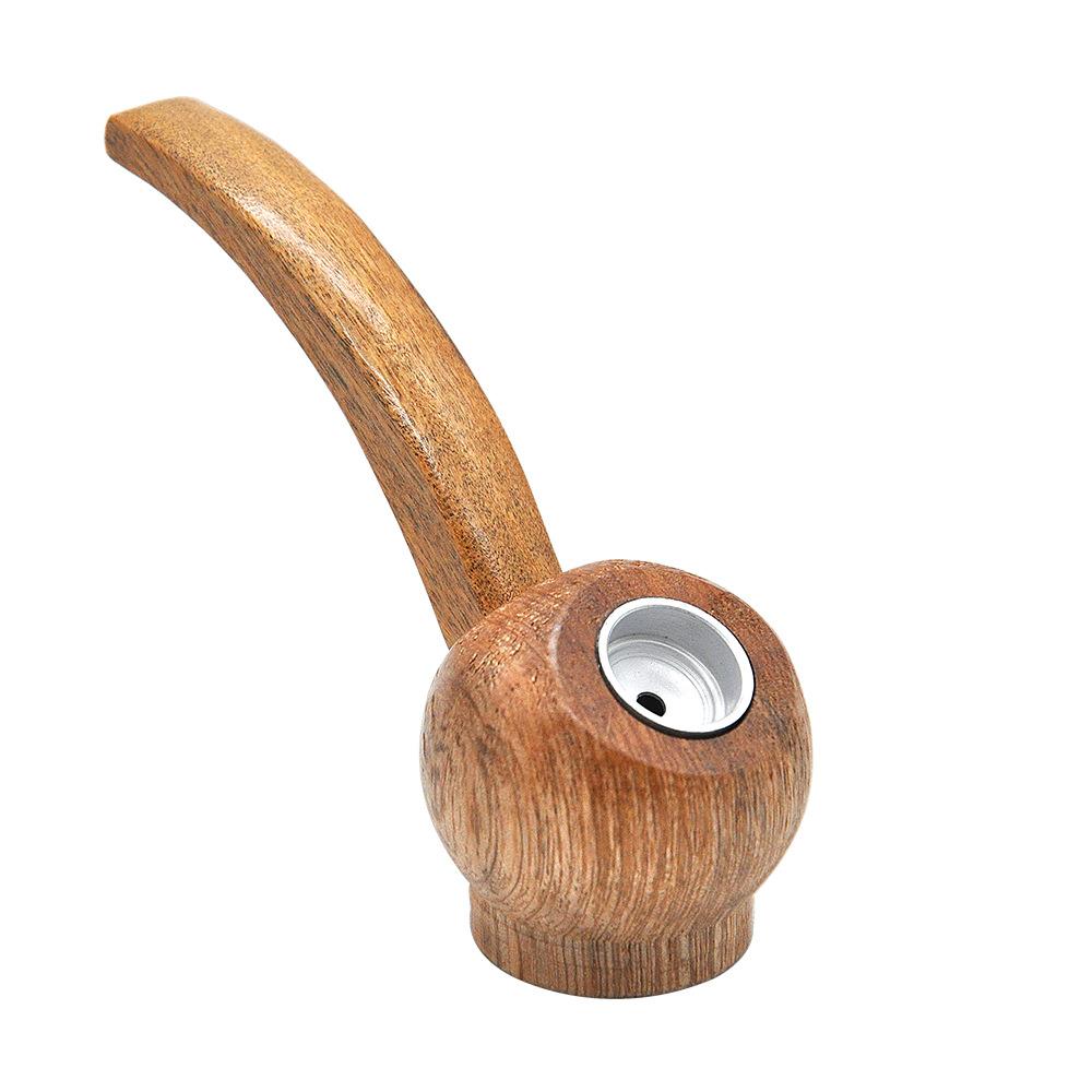 Curved Handle Wooden Pipe - PuffingBird CA