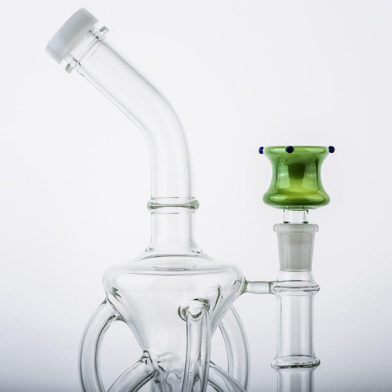 14mm Male Green Bong Bowl With Blue Marbles - PuffingBird CA