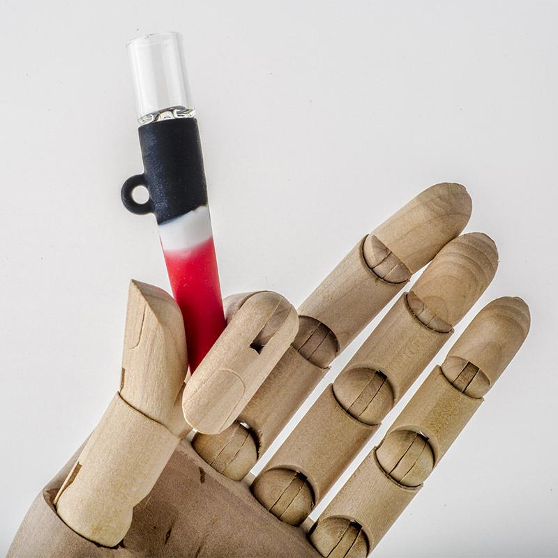 Portable Mini Silicone Hand Pipe With Glass Bowl - PuffingBird CA