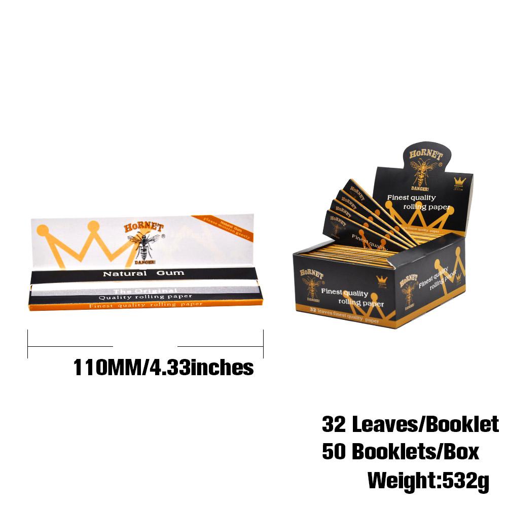 Hornet Black Kingsize 110mm Rolling Paper 5 Booklets - PuffingBird CA