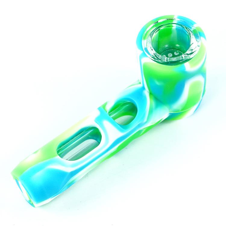 Mixed Color Silicone Hand Weed Pipe - PuffingBird CA