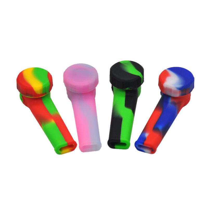 Silicone Pipe With Lid (Color Random) By Puffing Bird - PuffingBird CA