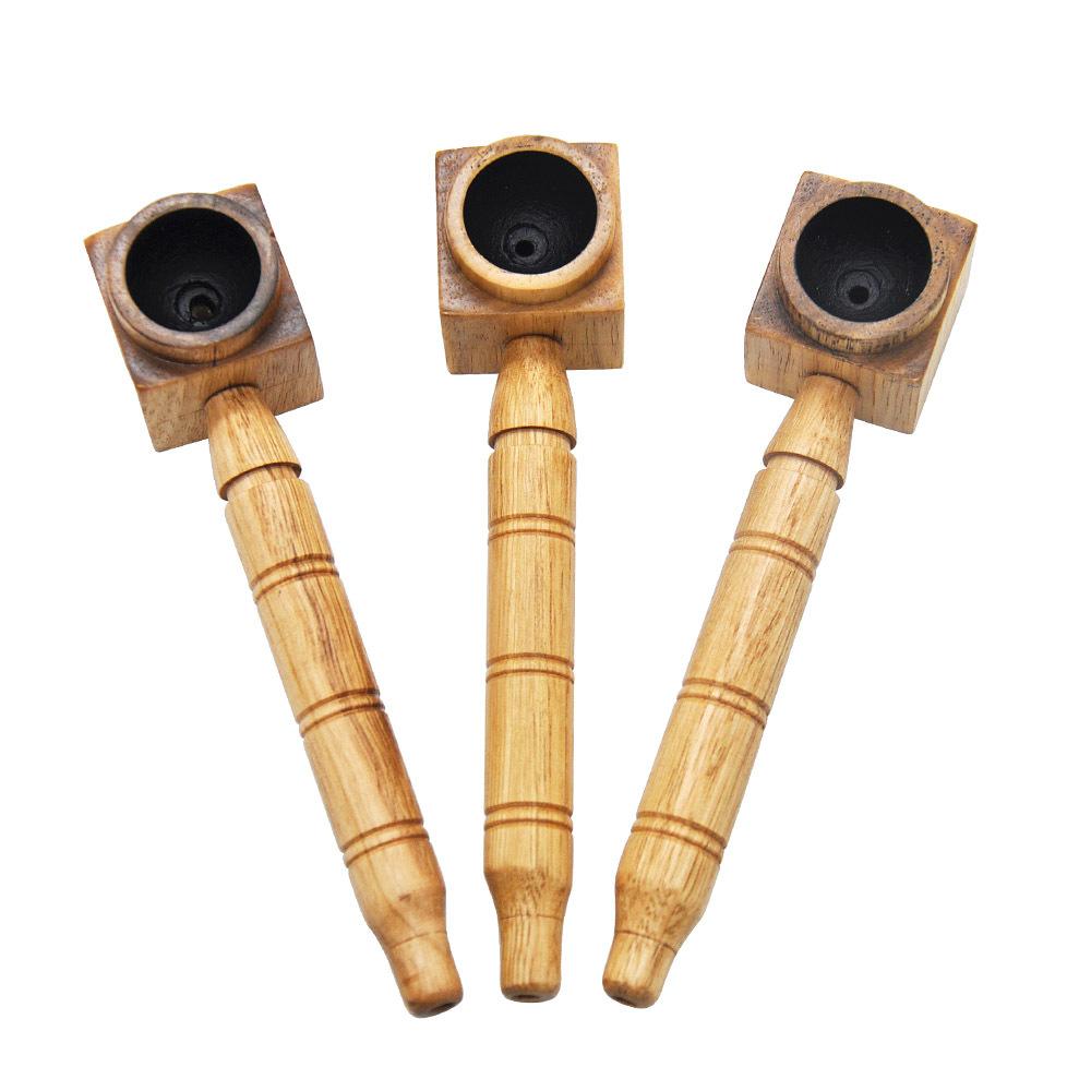 Square Smoking Wooden Pipe - PuffingBird CA