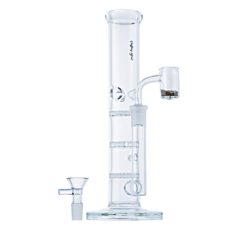 Honeycomb Perc Bong w/ Thermochromic Quartz Banger Set - PuffingBird CA
