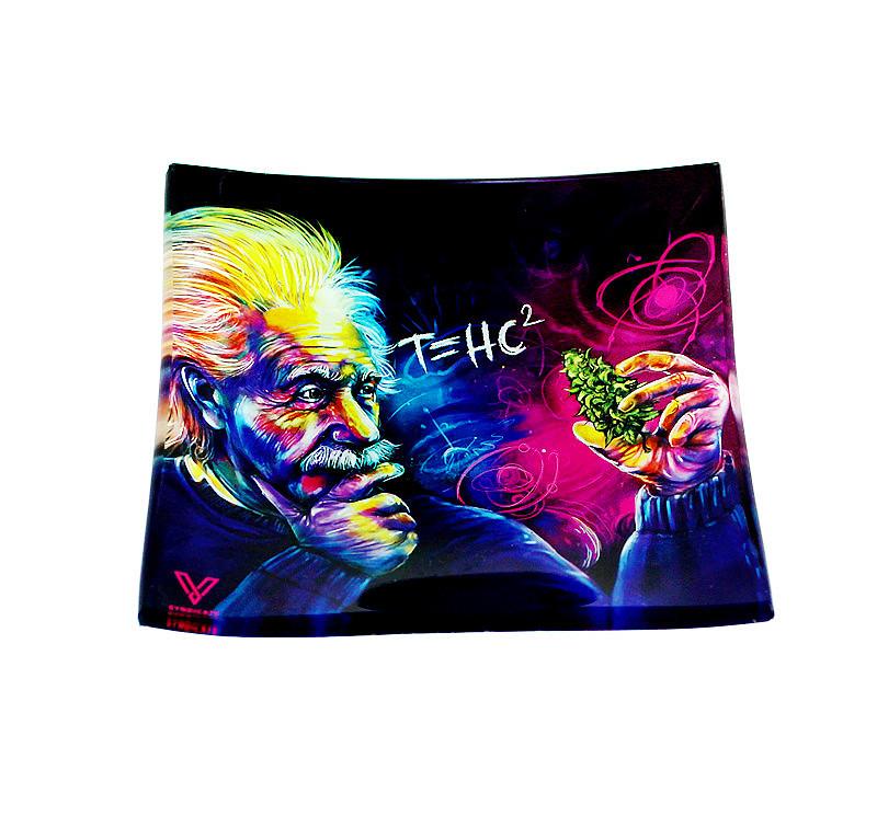 Glass Rectangular Cigarette Rolling Tray - PuffingBird CA