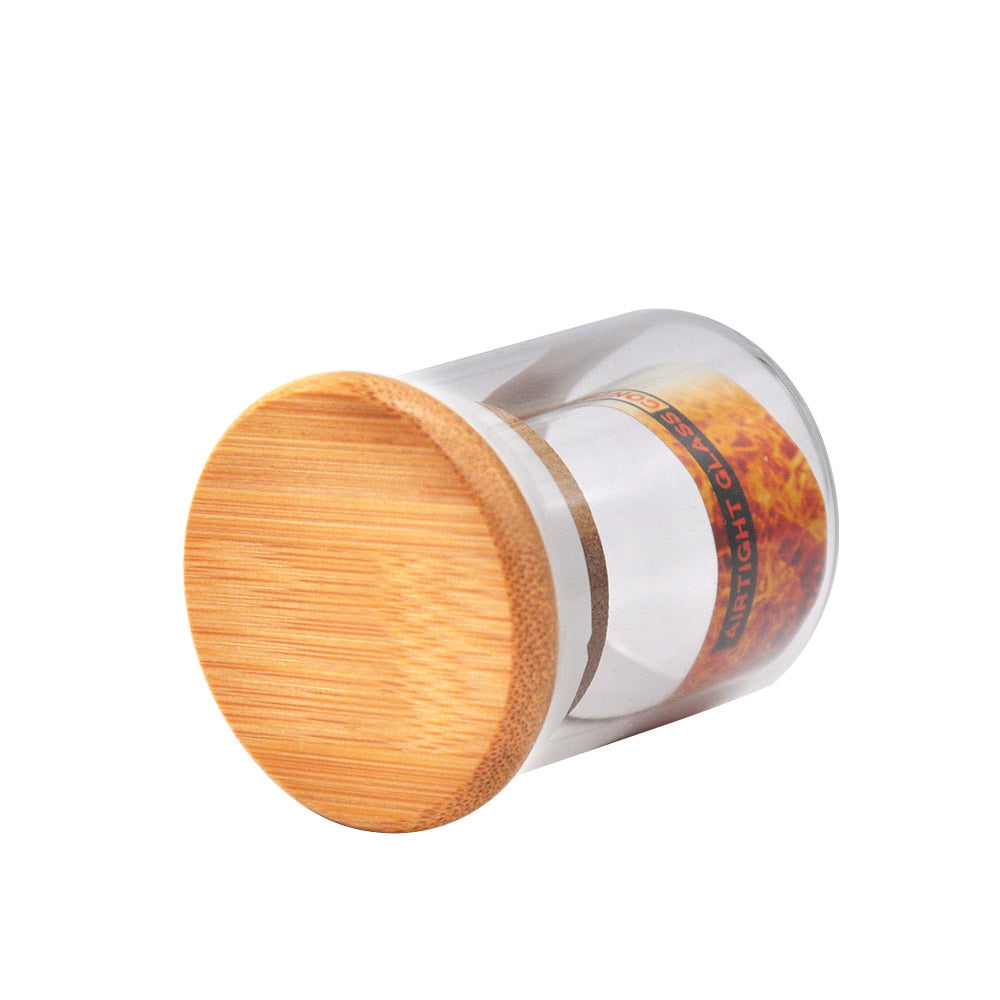 Bamboo Lid Dry Herb Stash Jar - PuffingBird CA