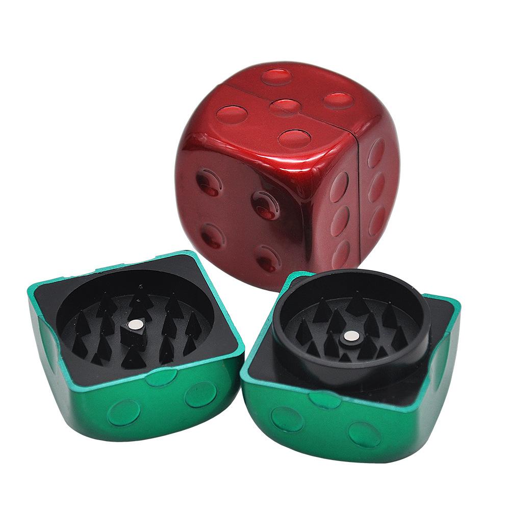 Dice Novelty Herb Grinder 2 Layer 47MM (2 Color) - PuffingBird CA