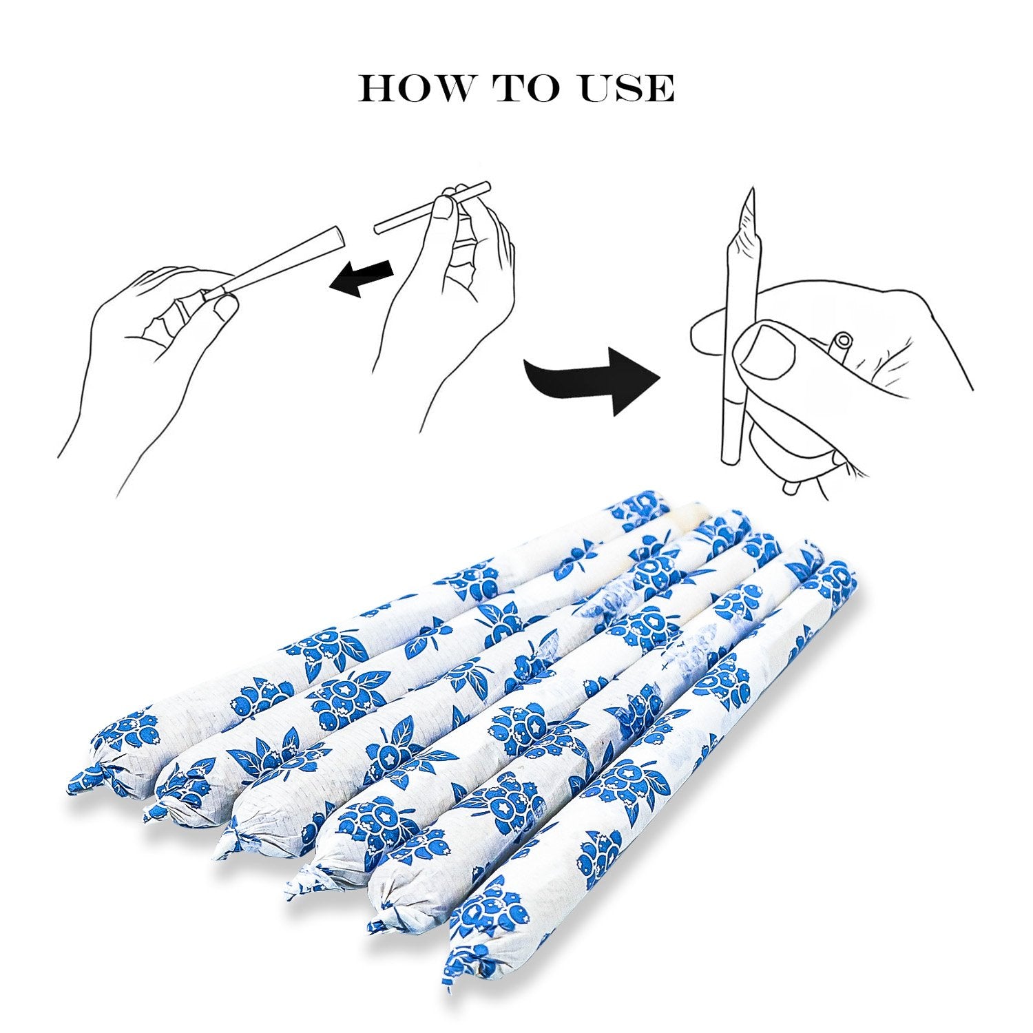 HoneyPuff King Size Blueberry Rolling Cones - 72 Count Textured Paper - PuffingBird CA