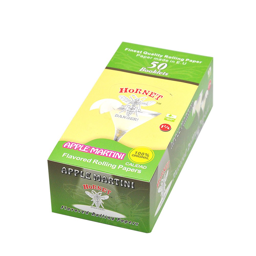 Hornet Apple Martini Flavored Rolling Paper Box of 50 Booklets/2500 sheets - PuffingBird CA