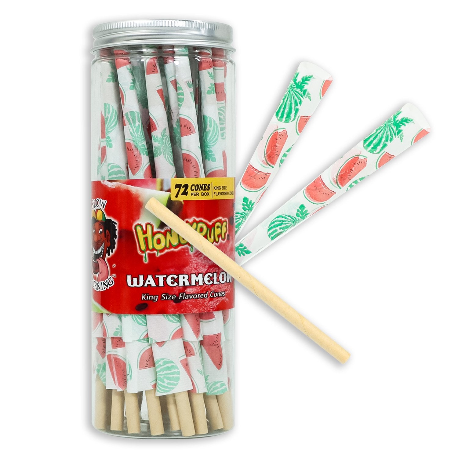 HoneyPuff Watermelon Flavored Pre-Rolled Cones - Pack of 72 - PuffingBird CA