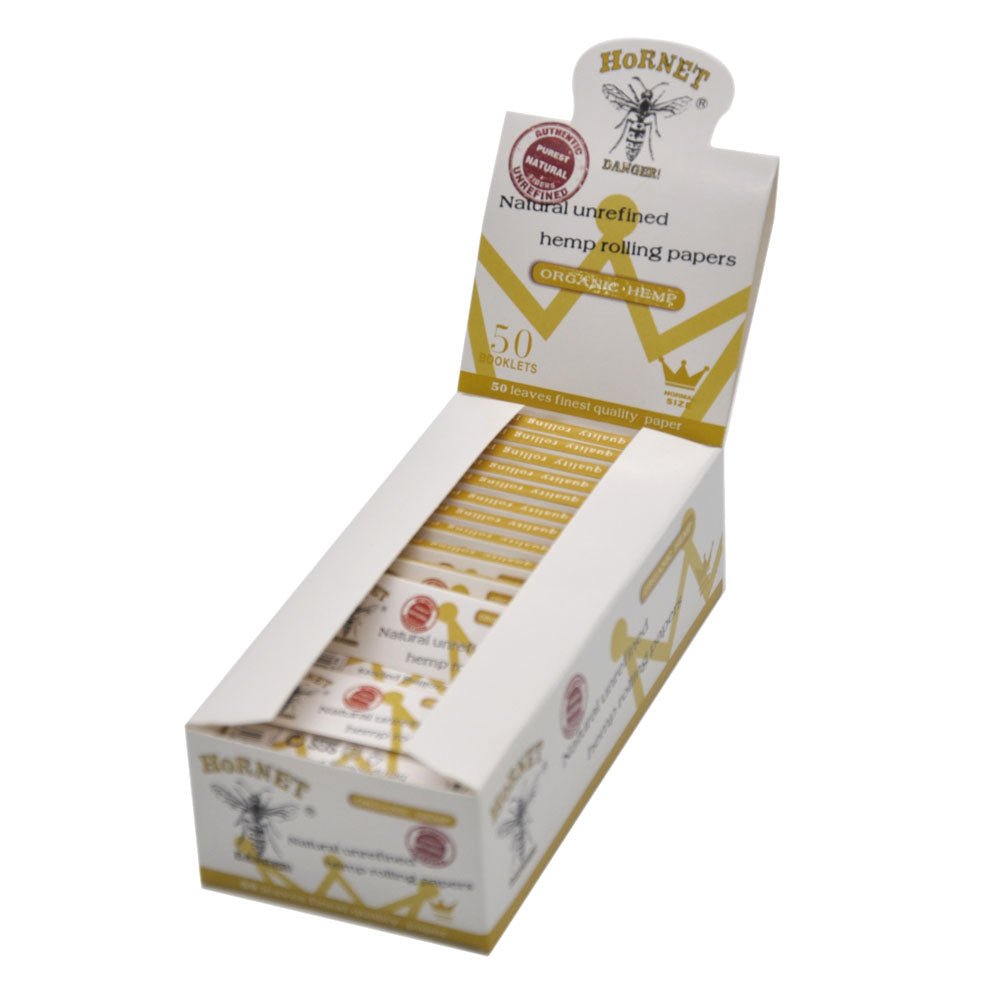 Hornet Natural Gum Rolling Paper Box of 50 Booklets/2500 sheets - PuffingBird CA