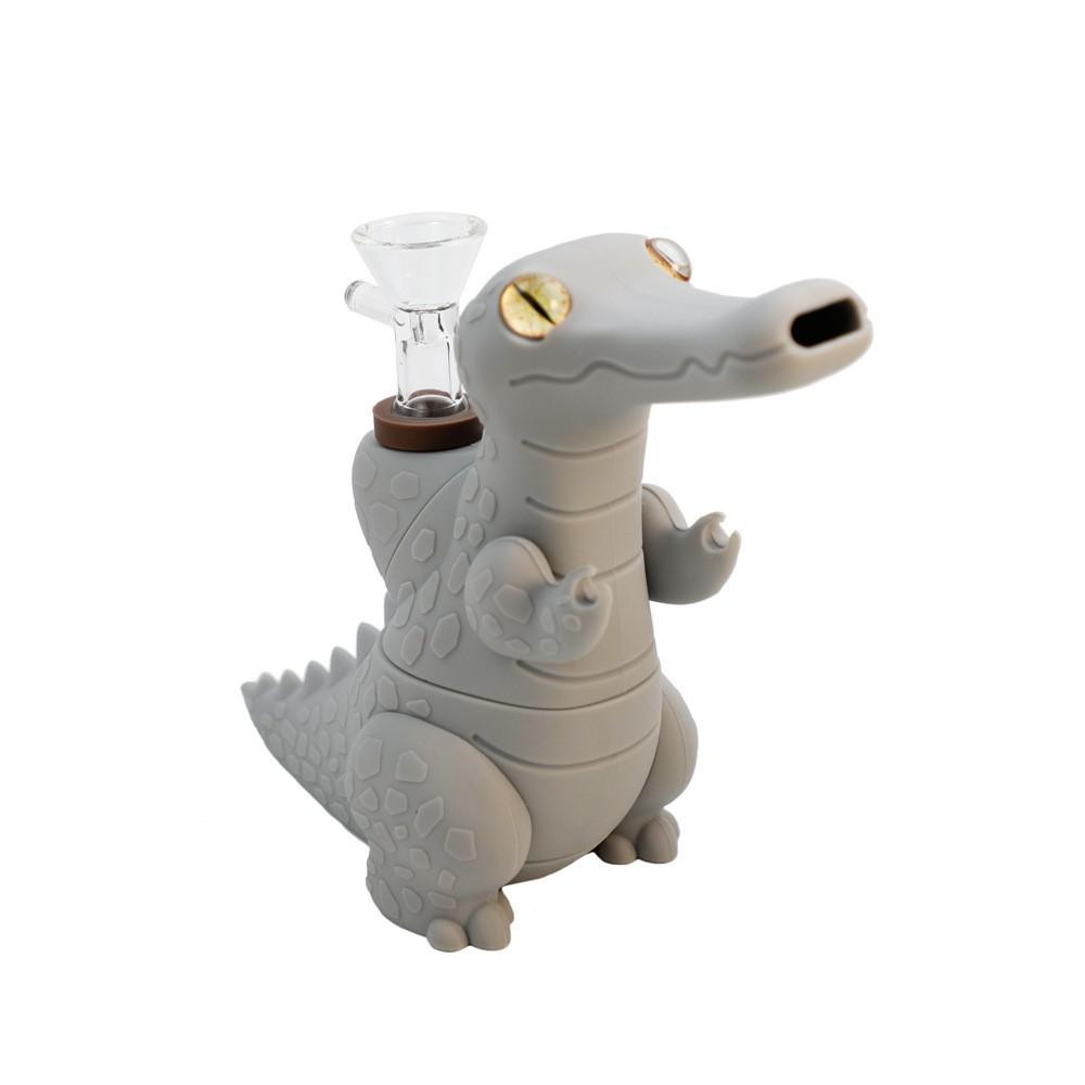 Mini Multi-Functional Silicone Crocodile Water Pipe (Radom Color) - PuffingBird CA