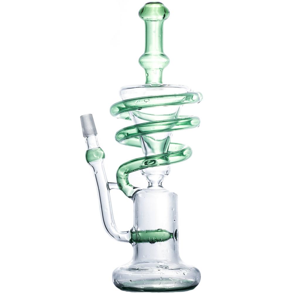 Spiral Perc Recycler Dab Rig - PuffingBird CA