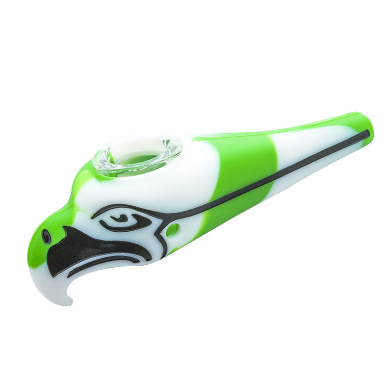 Silicone Seahawks Hand Pipe (Random Color) - PuffingBird CA