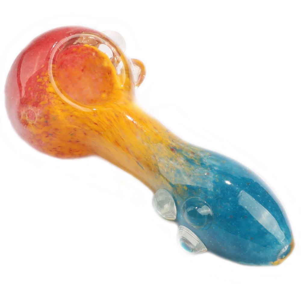 Three-Toned Dichroic Glass Pipe and Heady Pattern Hand Pipe Set - PuffingBird CA