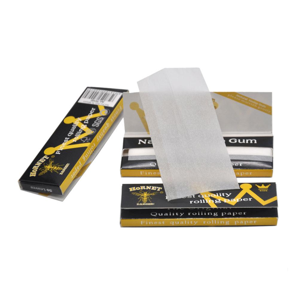 Hornet Black King Size Natural Rolling Paper 5 Booklets - PuffingBird CA
