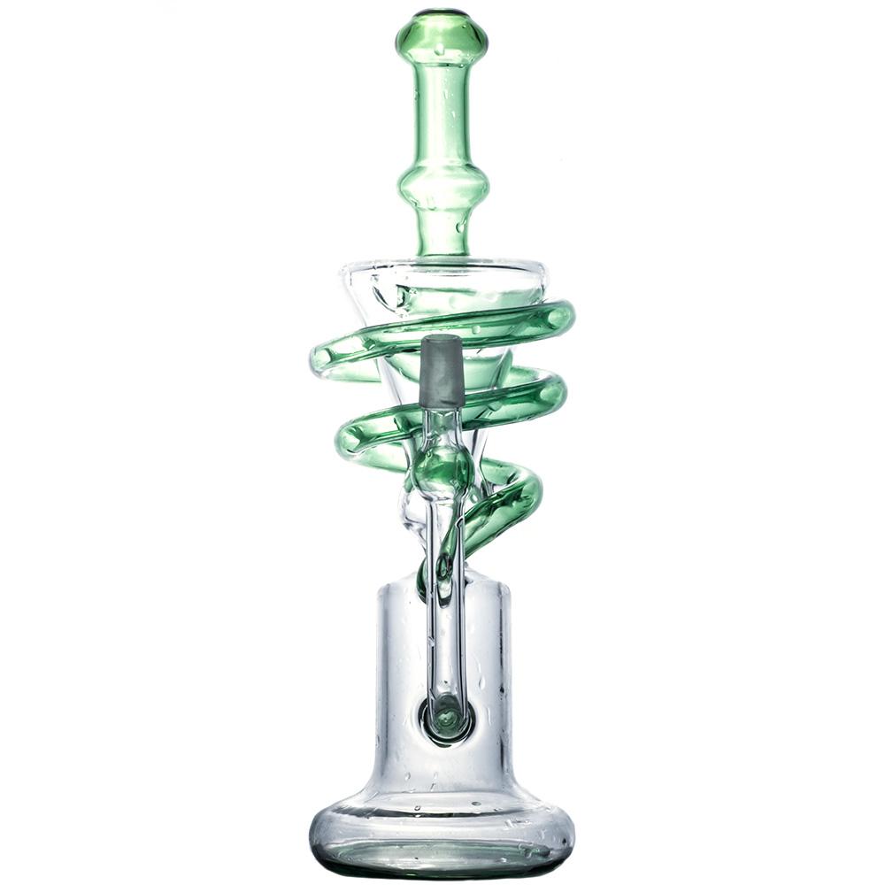 Spiral Perc Recycler Dab Rig - PuffingBird CA