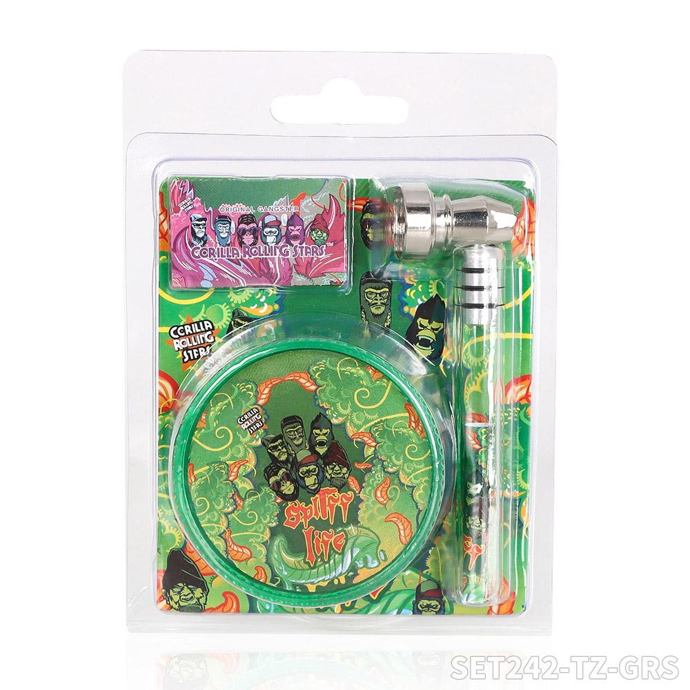 3.74in Gorilla Card-Style Smoking Pipe with Grinder - PuffingBird CA