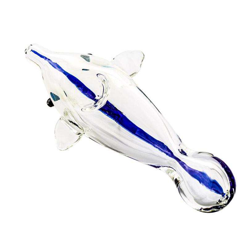 Dolphin Glass Hand Pipe - PuffingBird CA