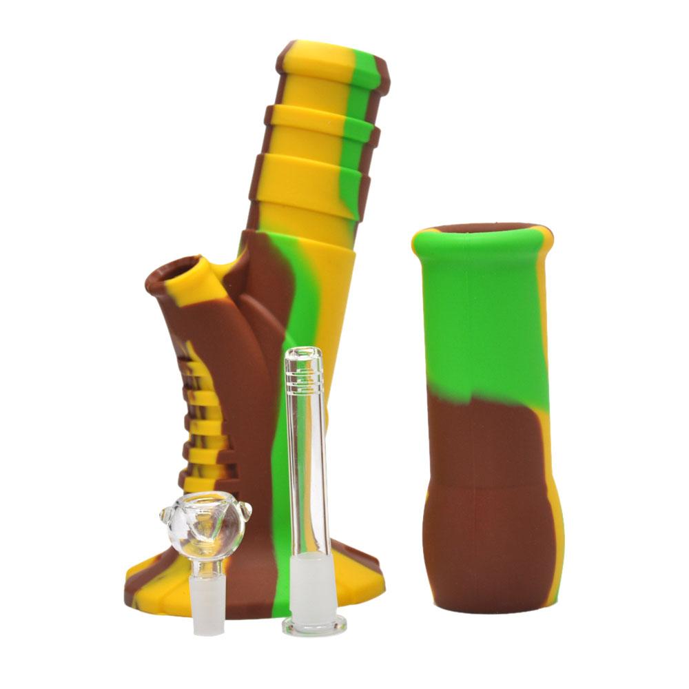 Straight 2 Part Silicone Bong - PuffingBird CA