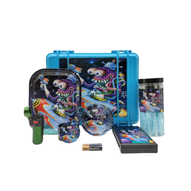 6-Piece Stoner Stash Box Kit - Anime Sticker Portable Case - PuffingBird CA