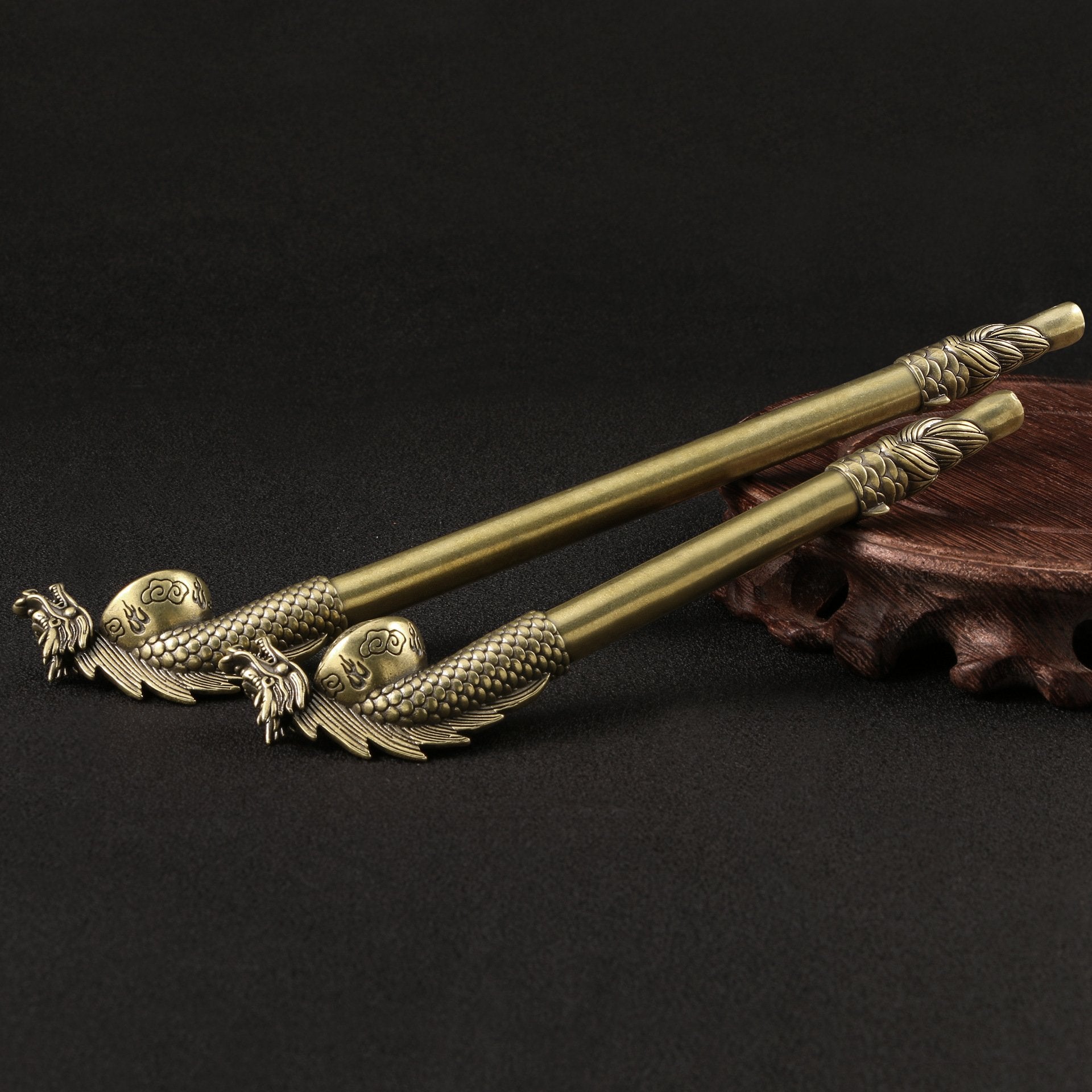 Dragon Head Cloud Brass Smoking Pipe - PuffingBird CA