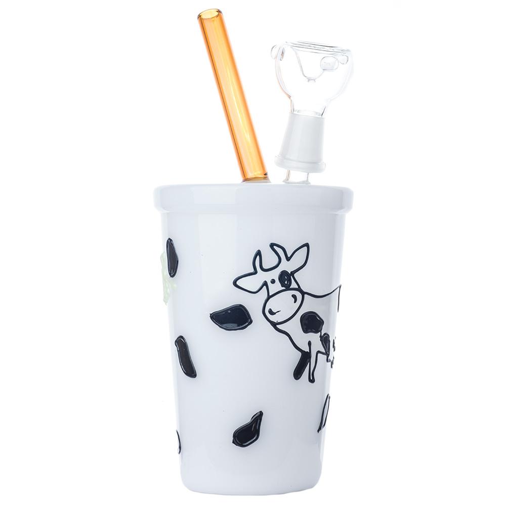 Milk Cup Theme Glass Bong - PuffingBird CA