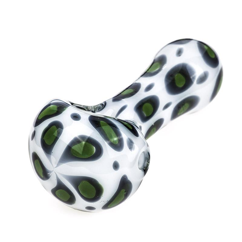 Glass Spoon Pipe with Leopard Print - PuffingBird CA