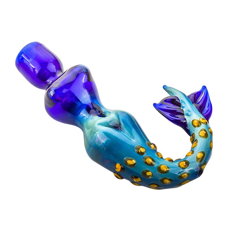 Mermaid Novelty Glass Hand Pipe - PuffingBird CA