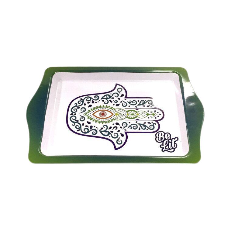 Green Tinplate Plate Rolling Tray - PuffingBird CA