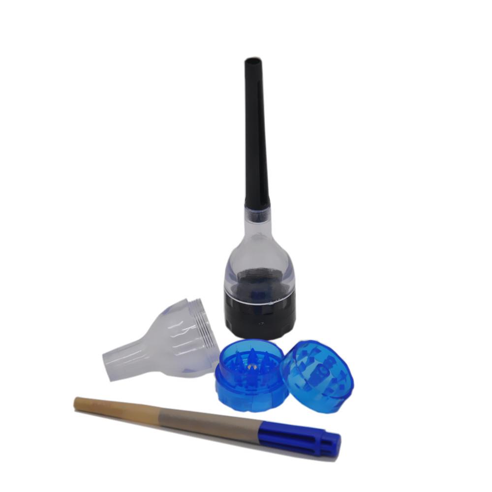 Funnel 3 Layer Herb Grinder W/Roll Tube ( 4 Colors ) - PuffingBird CA