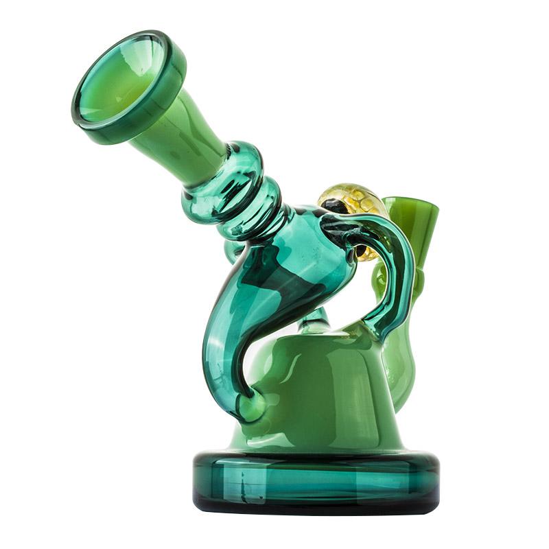 6.1â€?Green Recycle Dab Rig With Flower Pendant - PuffingBird CA