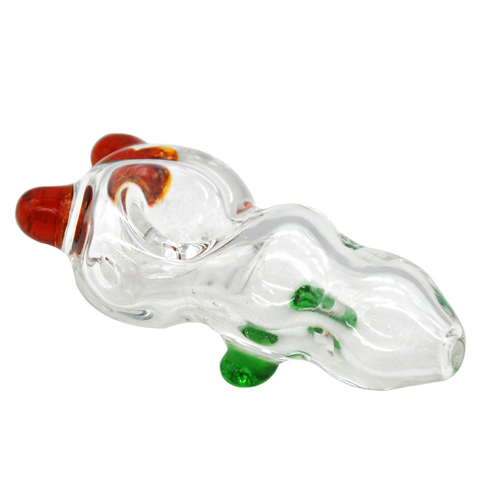 Clear Glass Pipe w/ Two Ears - PuffingBird CA