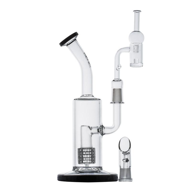 Mini Matrix Perc Dab Rig Set w/Quartz Banger and Carb Cap - PuffingBird CA
