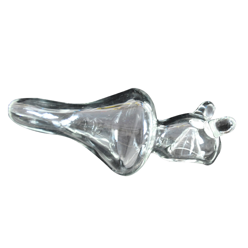Cone Shape Clear Glass Pipe - PuffingBird CA