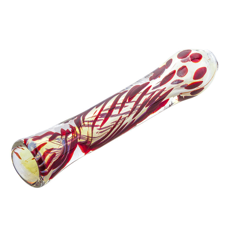Chillum Glass Pipe w/ Red Strip - PuffingBird CA