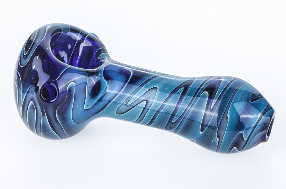 Heady Pattern Glass Hand Pipe - PuffingBird CA