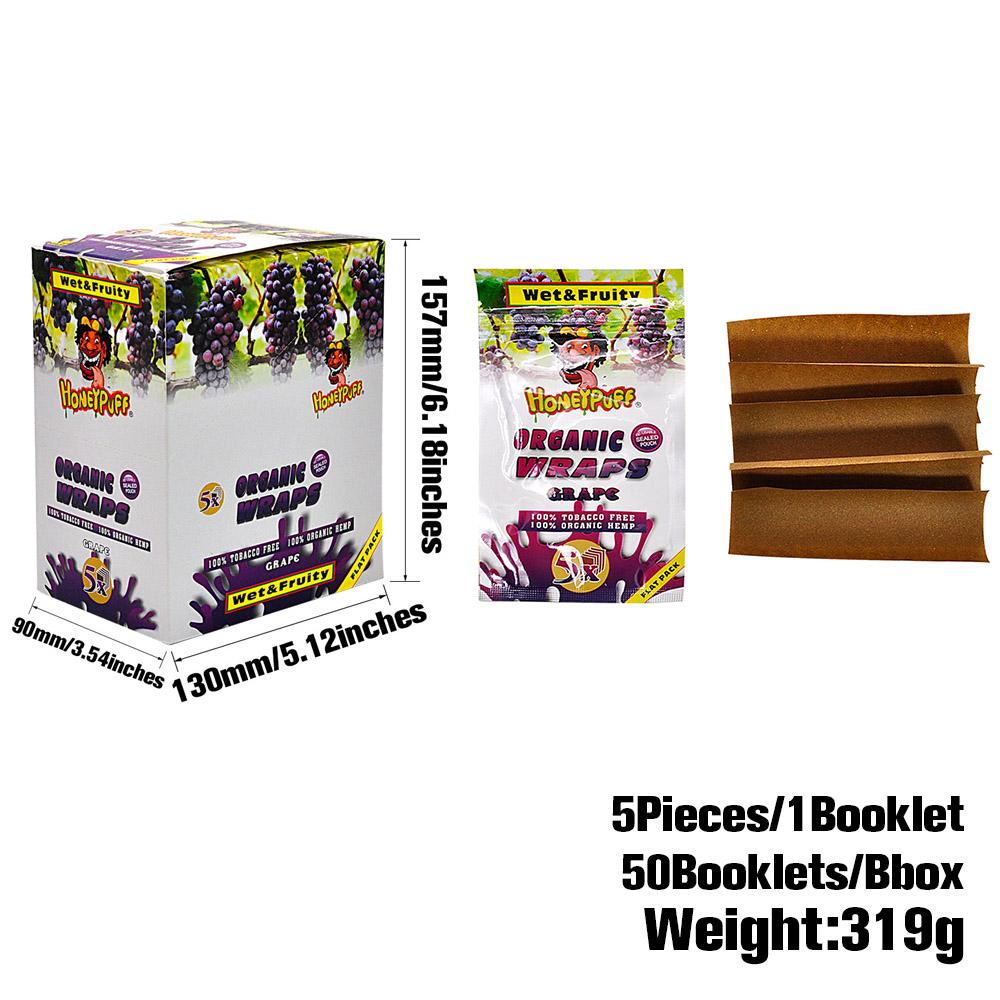 HoneyPuff Grape Organic Rolling Papers - 50 Packs - PuffingBird CA