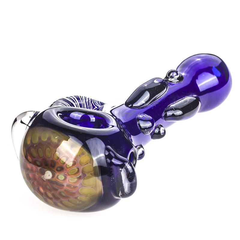 Fumed Honeycomb Glass Pipe with Horns - PuffingBird CA