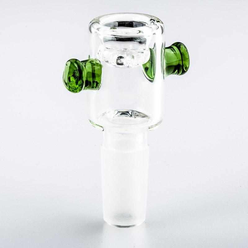 14mm Male Bong Bowl With Green Handles - PuffingBird CA