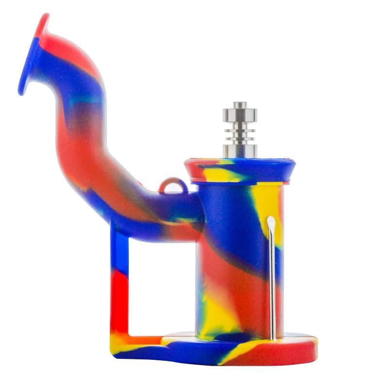 Silicone Mini Dab Rig (Random Color) - PuffingBird CA