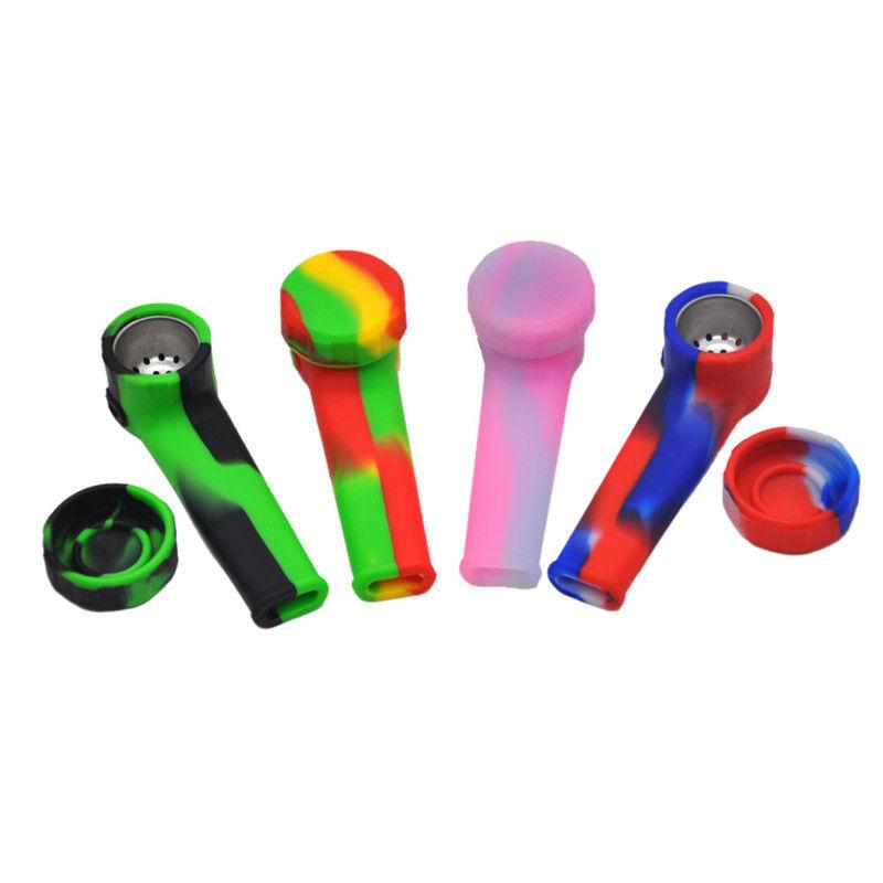 Silicone Pipe With Lid (Color Random) By Puffing Bird - PuffingBird CA