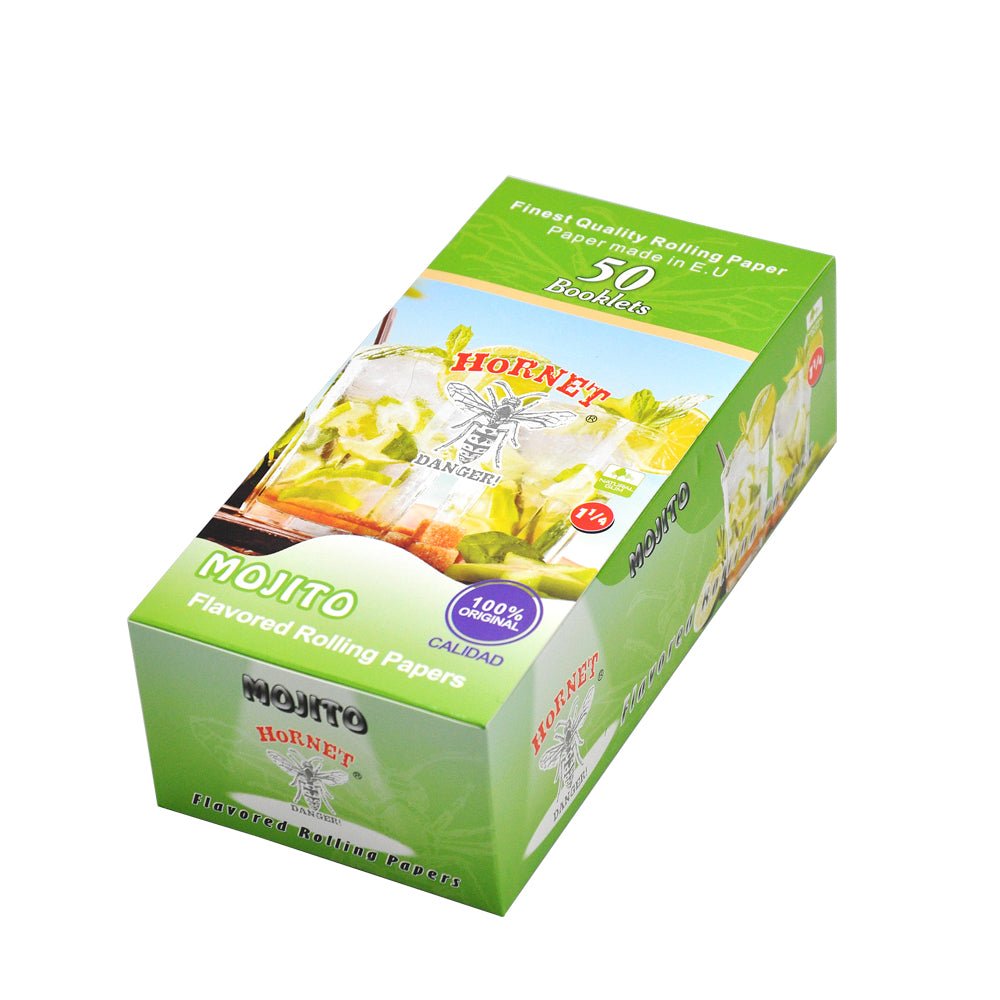Hornet Mojito Flavored Rolling Paper Box of 50 Booklets/2500 sheets - PuffingBird CA