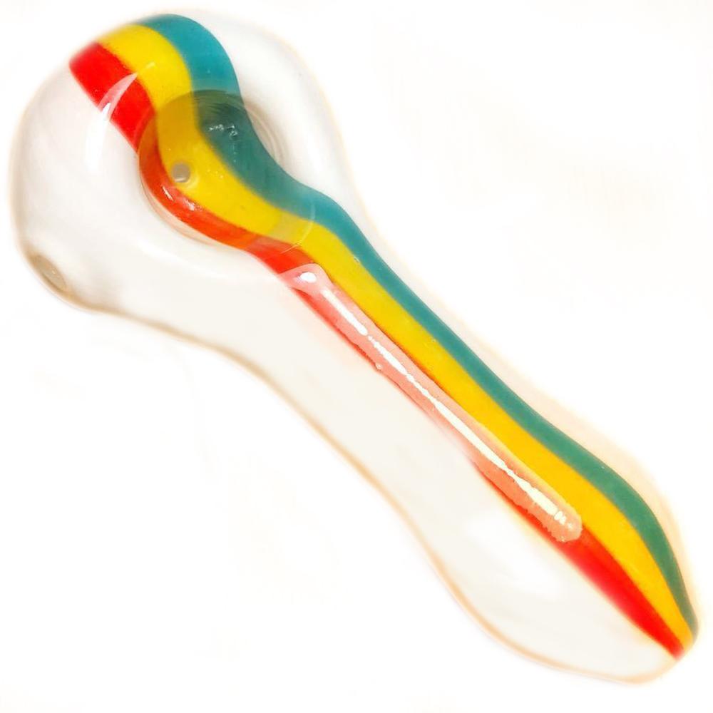 Rasta Scheme Glass Pipe - PuffingBird CA