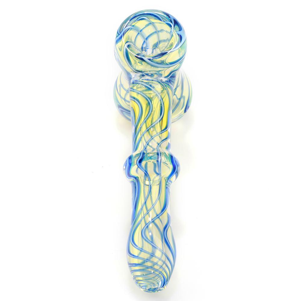 Blue Swirl Hammer Bubbler - PuffingBird CA