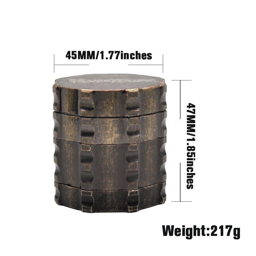 Honeypuff Bronze Novelty Herb Grinder 4 Layer 45MM - PuffingBird CA