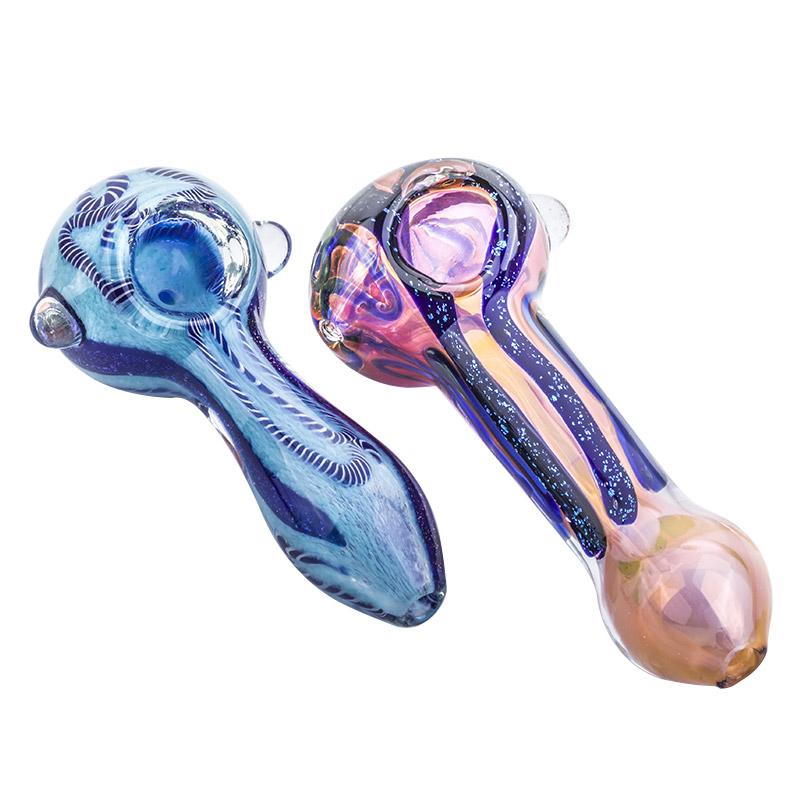 Color Changing Spoon Pipe and Two Tone Glass Pipe Set - PuffingBird CA