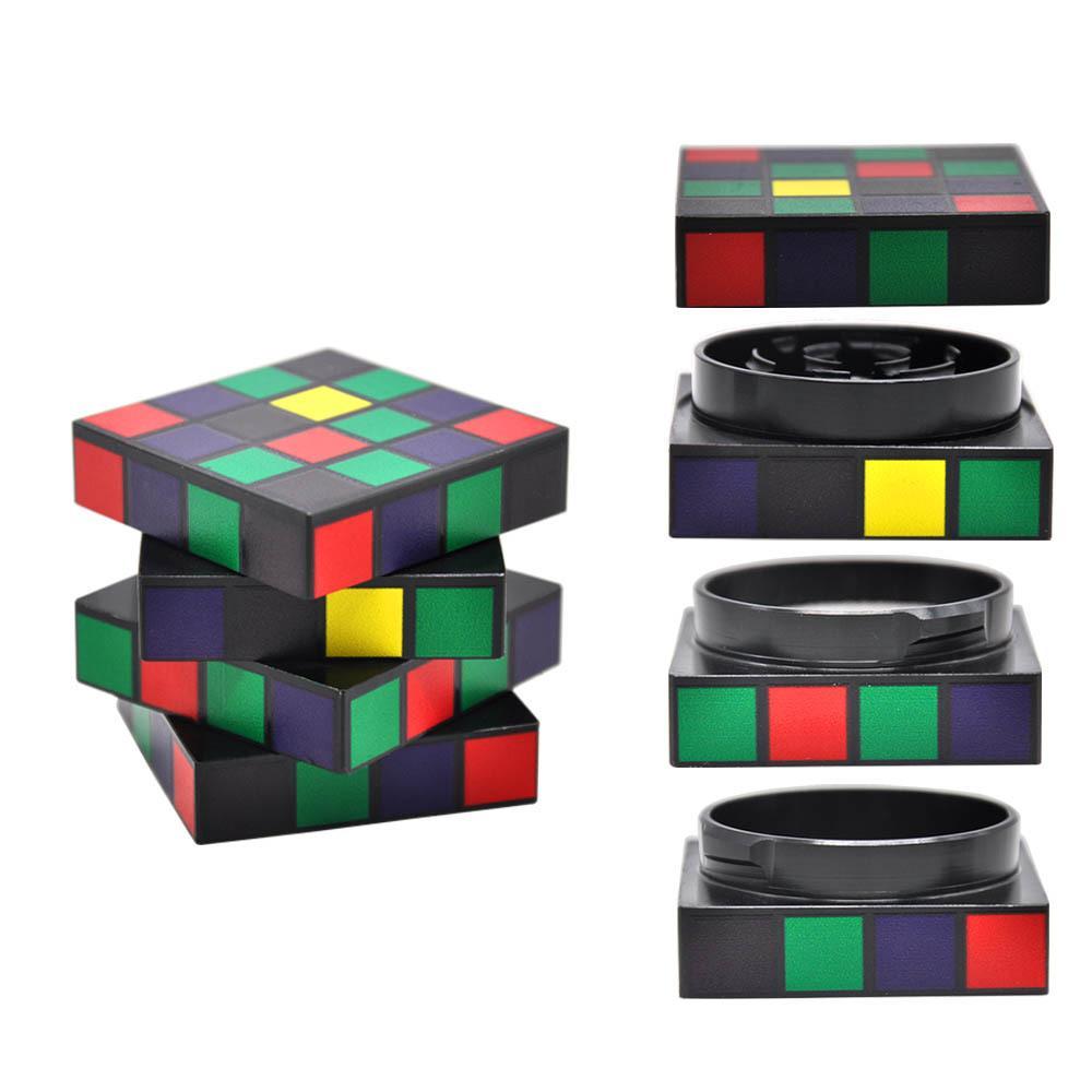 Rubix Cube Stealthy Novelty Herb Grinder 4 Layer 50 MM - PuffingBird CA